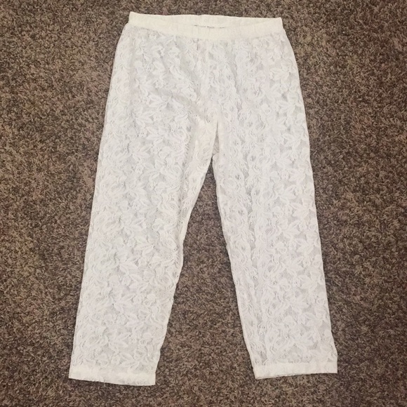 Xhilaration Pants - XL See-through Lace Elastic Waist Capris/Undies... Xhilaration Pants - XL See-through Lace Elastic Waist Capris/Undies...